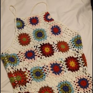 Multicolored crochet top